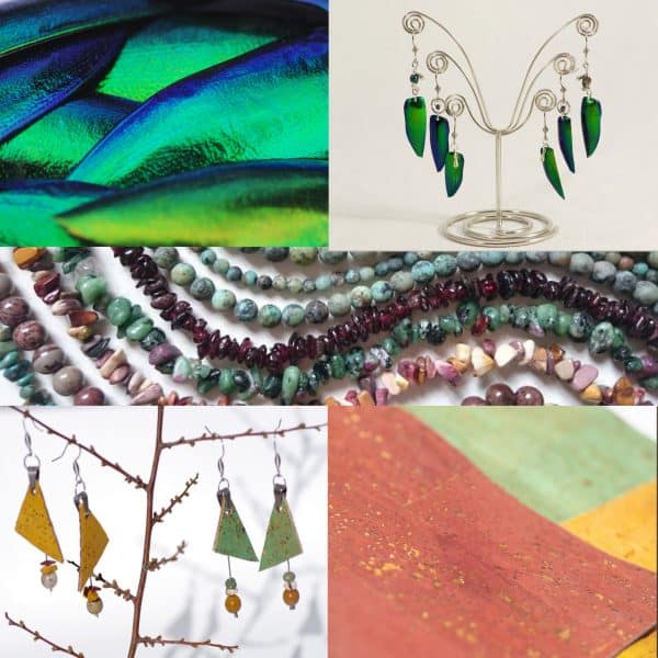 Bijoux variés, autres matériaux naturels