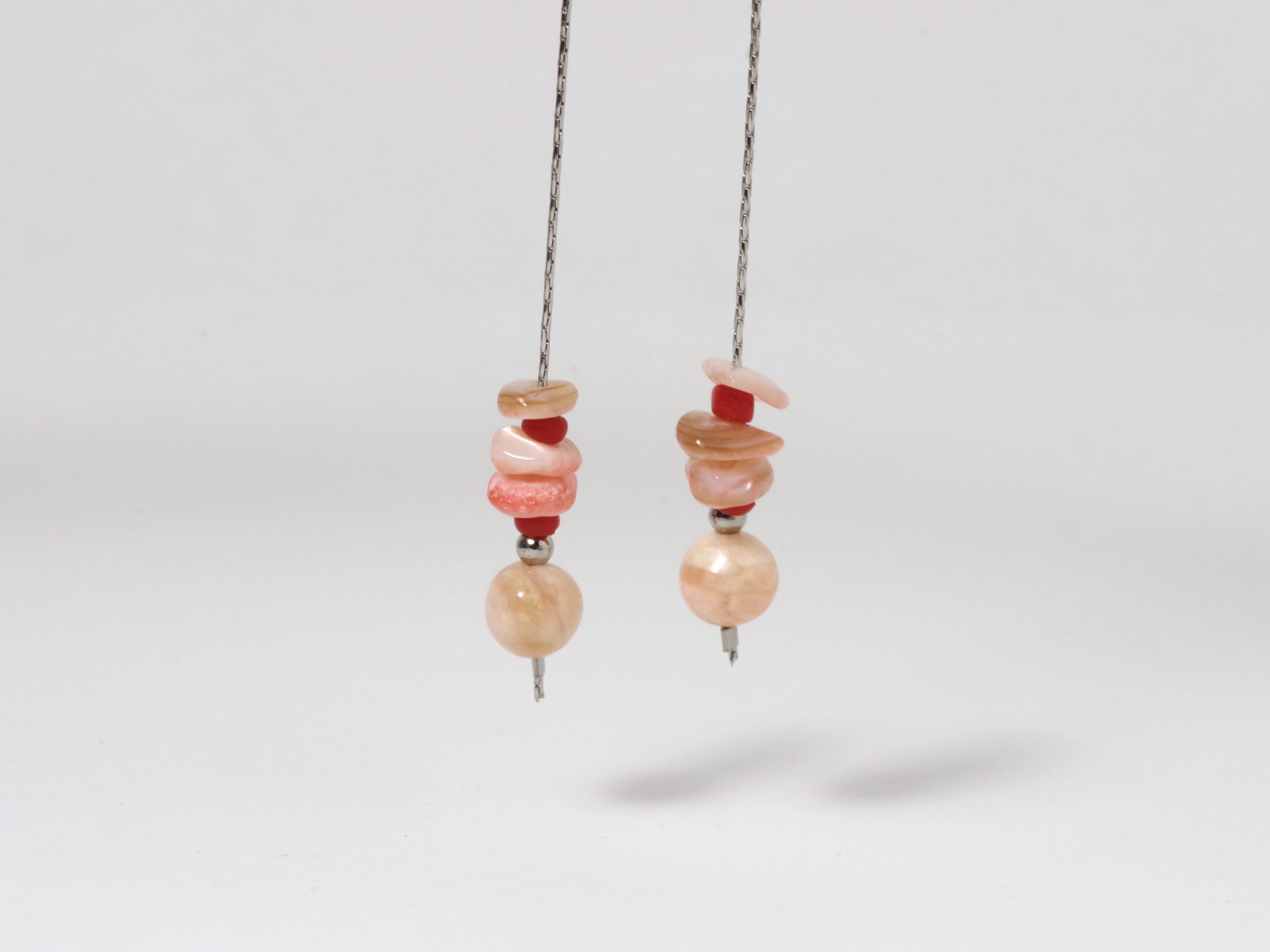 Parure Petra gemmes roses, bracelet et/ou boucles d'oreilles – Image 3