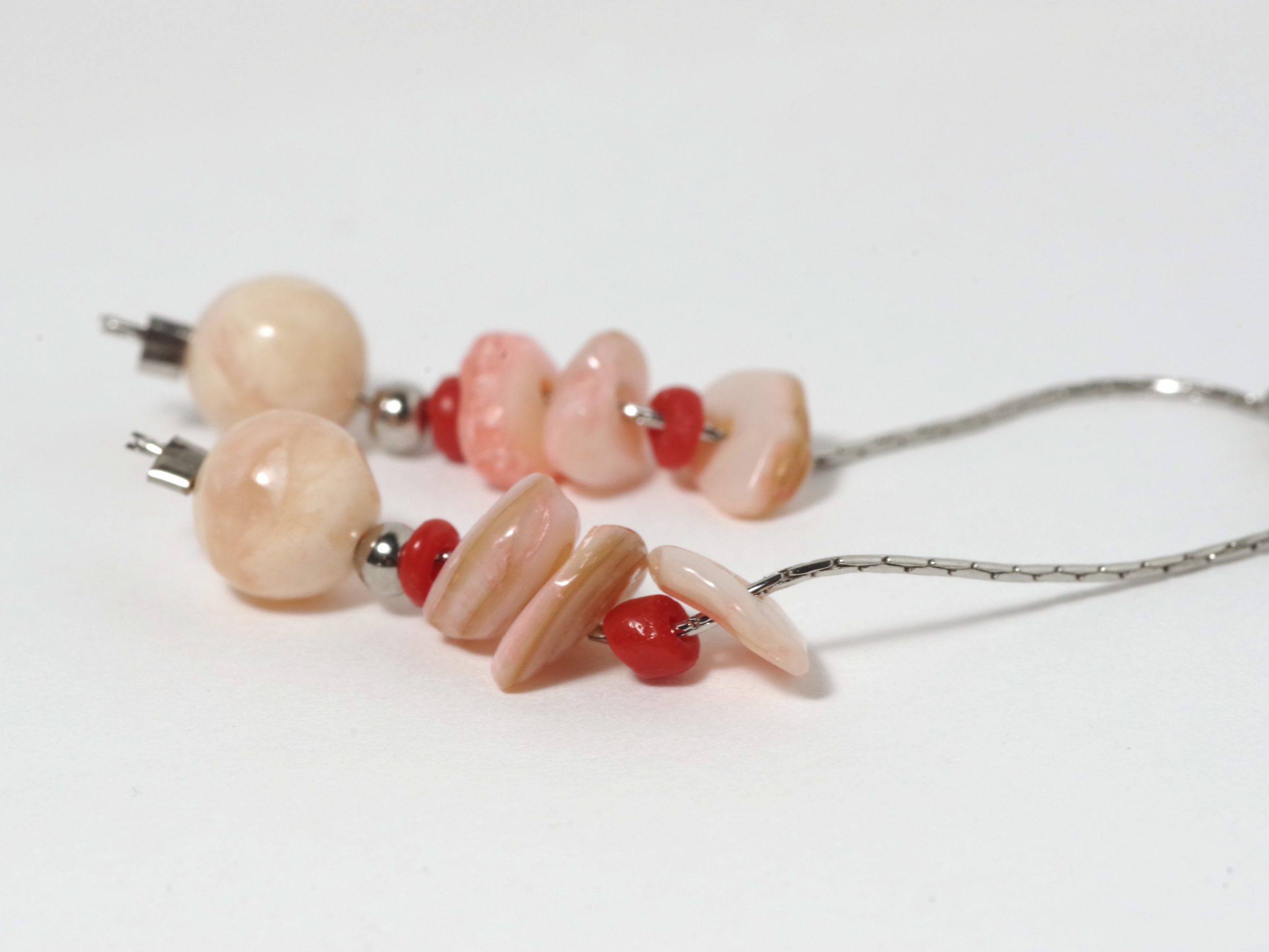 Parure Petra gemmes roses, bracelet et/ou boucles d'oreilles – Image 4