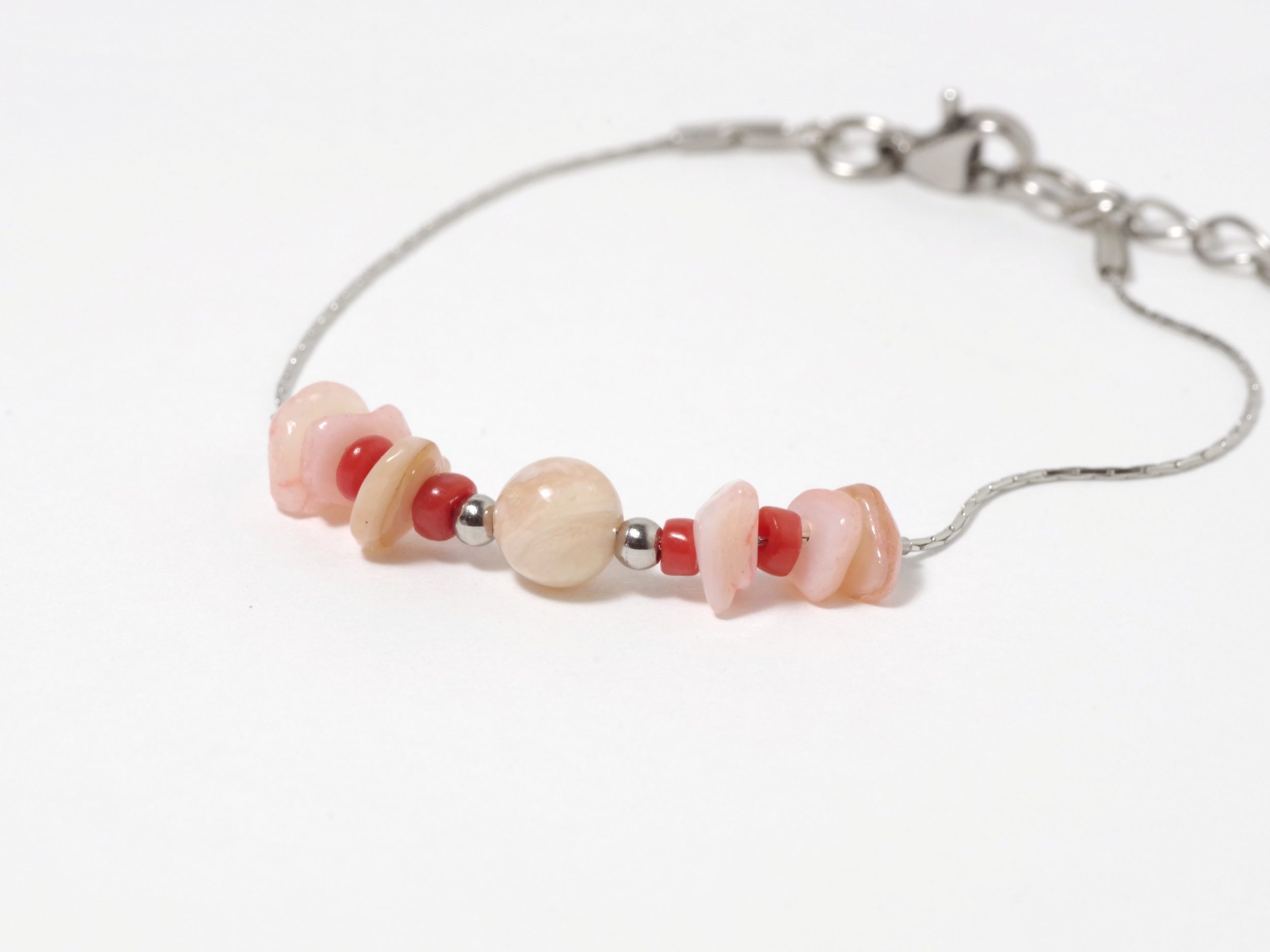 Parure Petra gemmes roses, bracelet et/ou boucles d'oreilles – Image 6