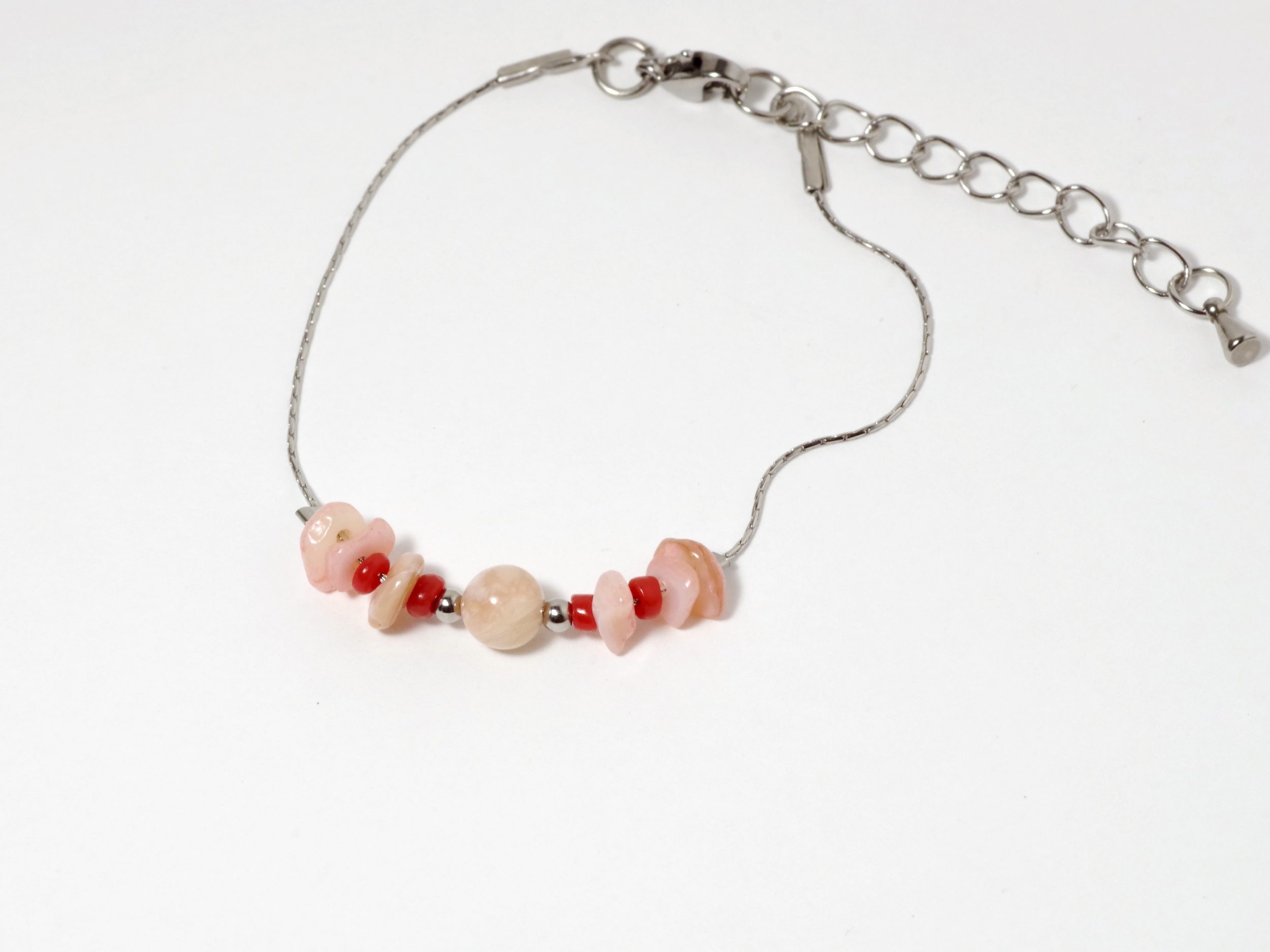 Parure Petra gemmes roses, bracelet et/ou boucles d'oreilles – Image 5