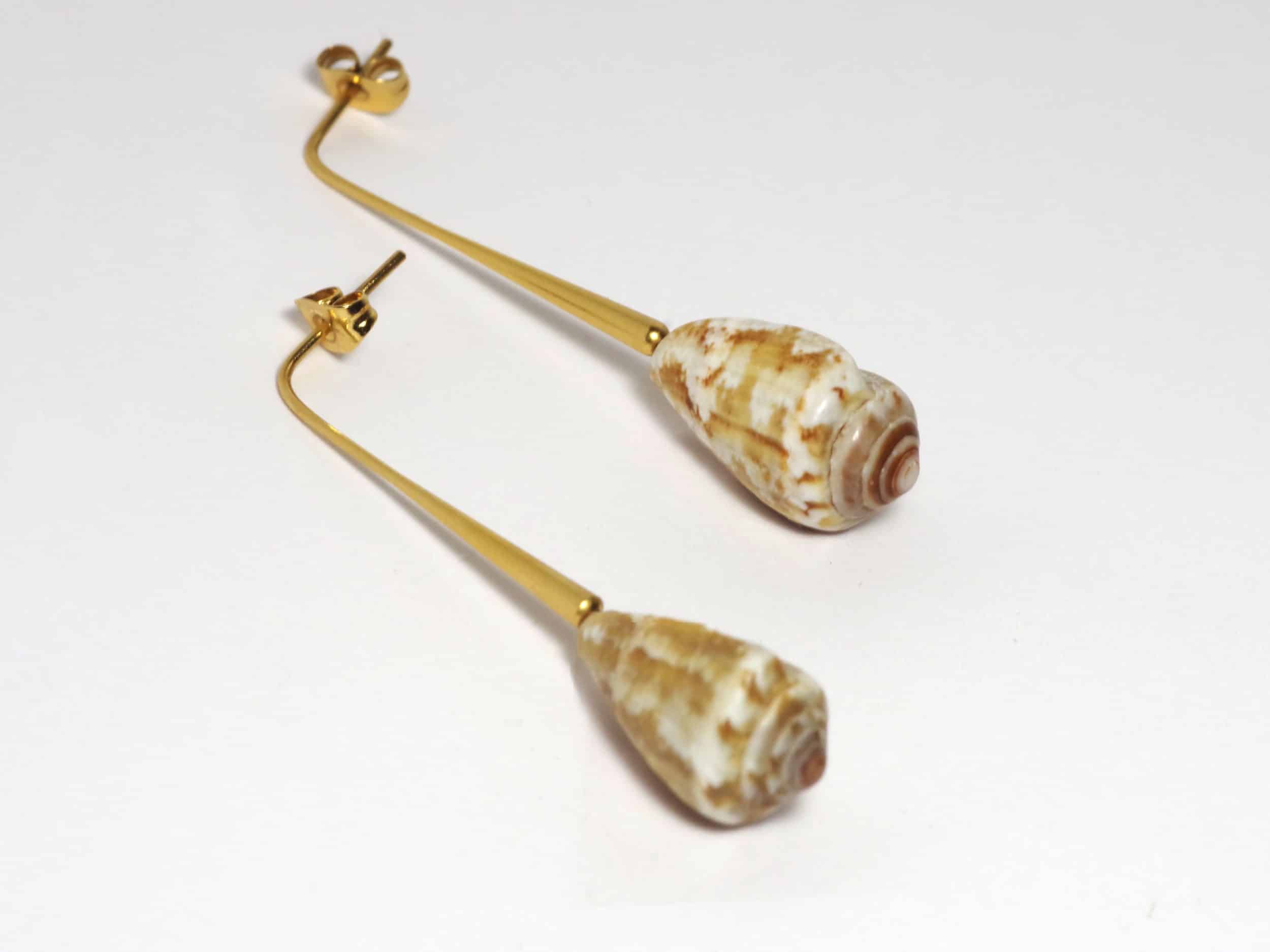 Boucles d'oreilles Mi-Aout, coquillages stylés – Image 3
