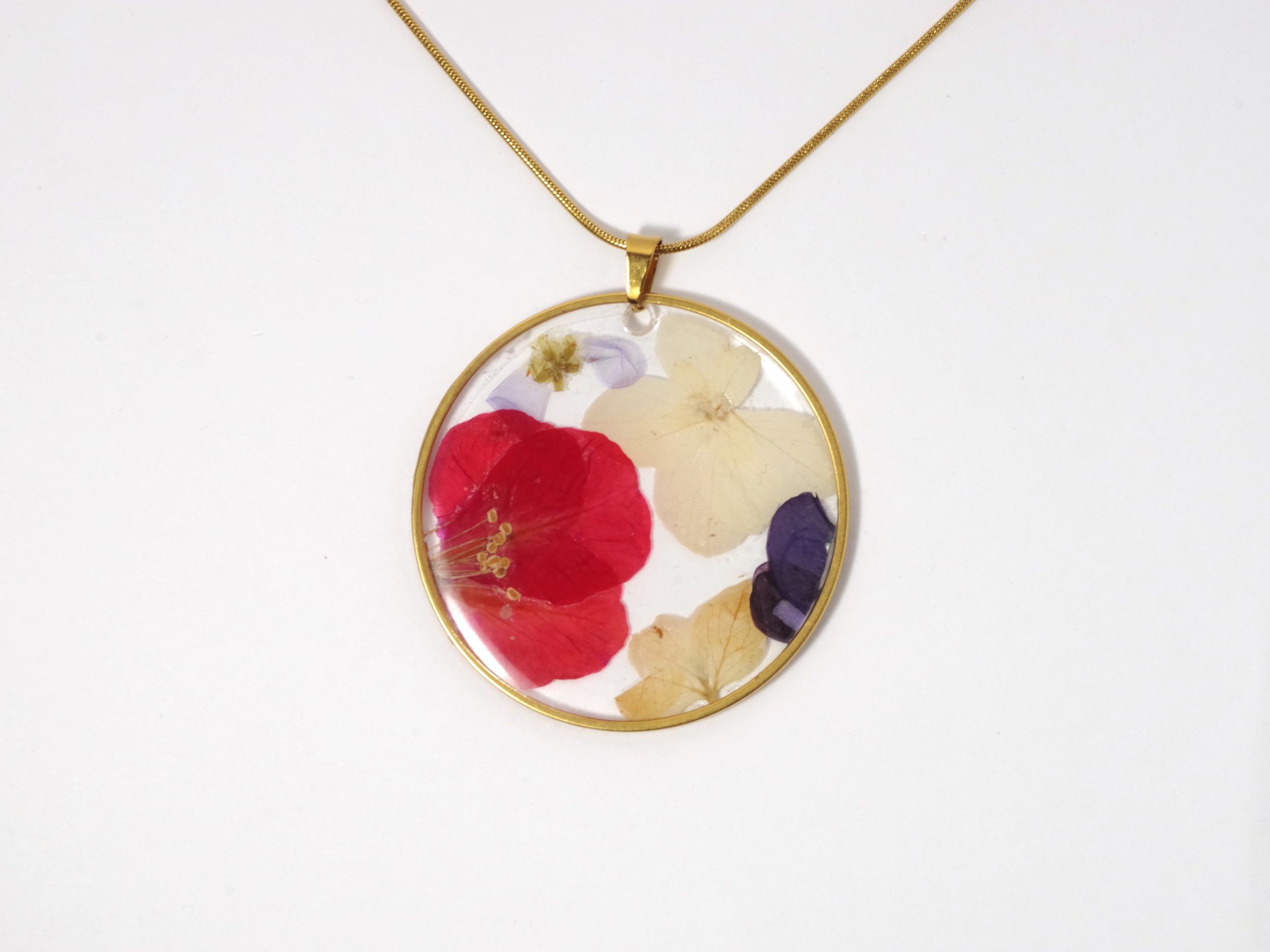 Collier Sylphide, fleur rouge vif – Image 2