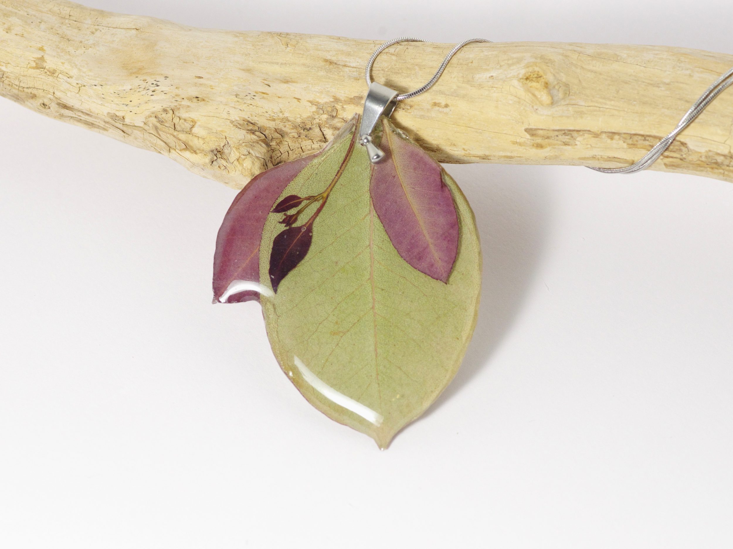 Collier Elfine , plusieurs feuilles d'eucalyptus – Image 6