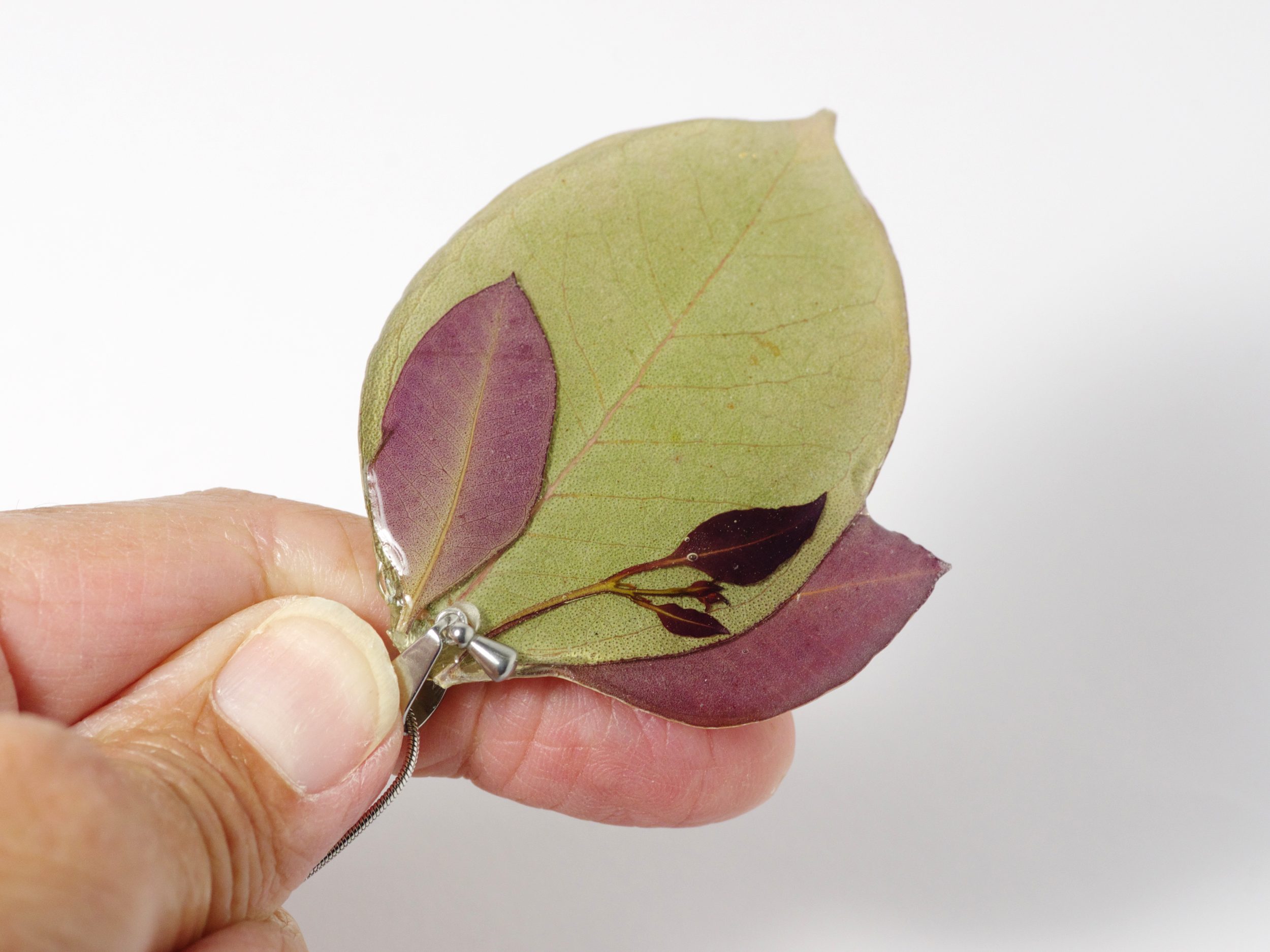 Collier Elfine , plusieurs feuilles d'eucalyptus – Image 3