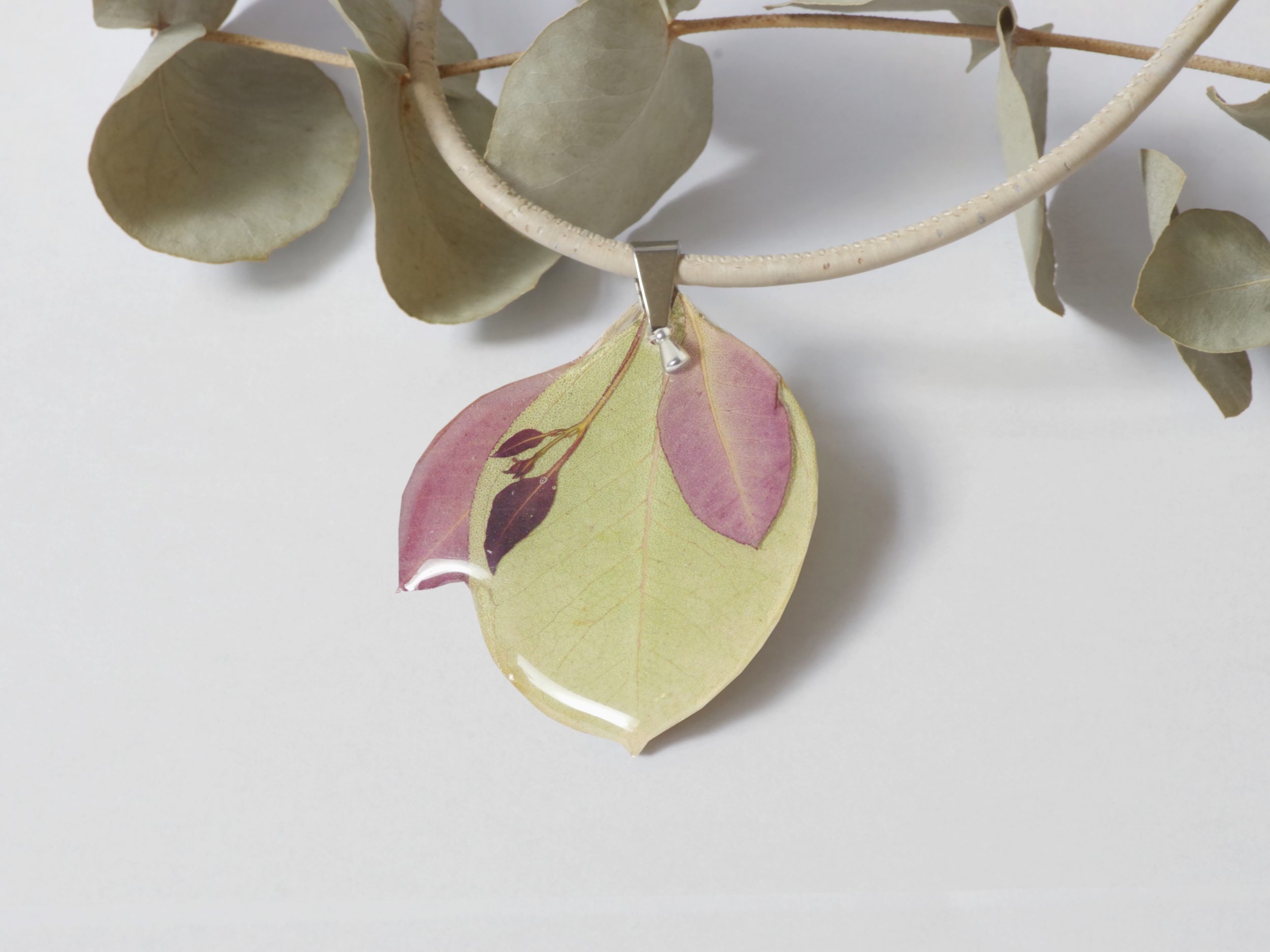 Collier Elfine , plusieurs feuilles d'eucalyptus – Image 8