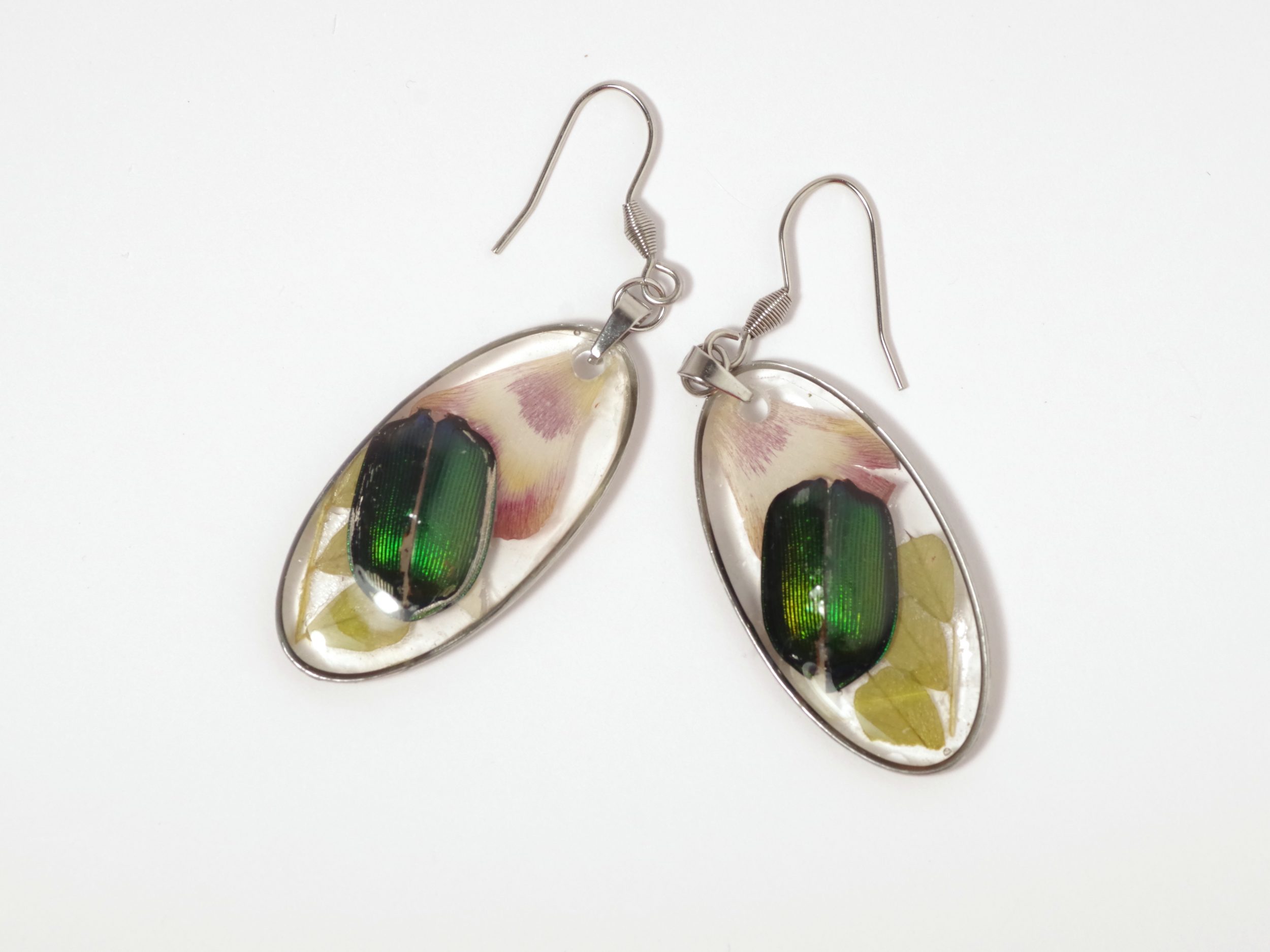 Boucles d'oreilles Calosoma, petits élytres de scarabées – Image 4