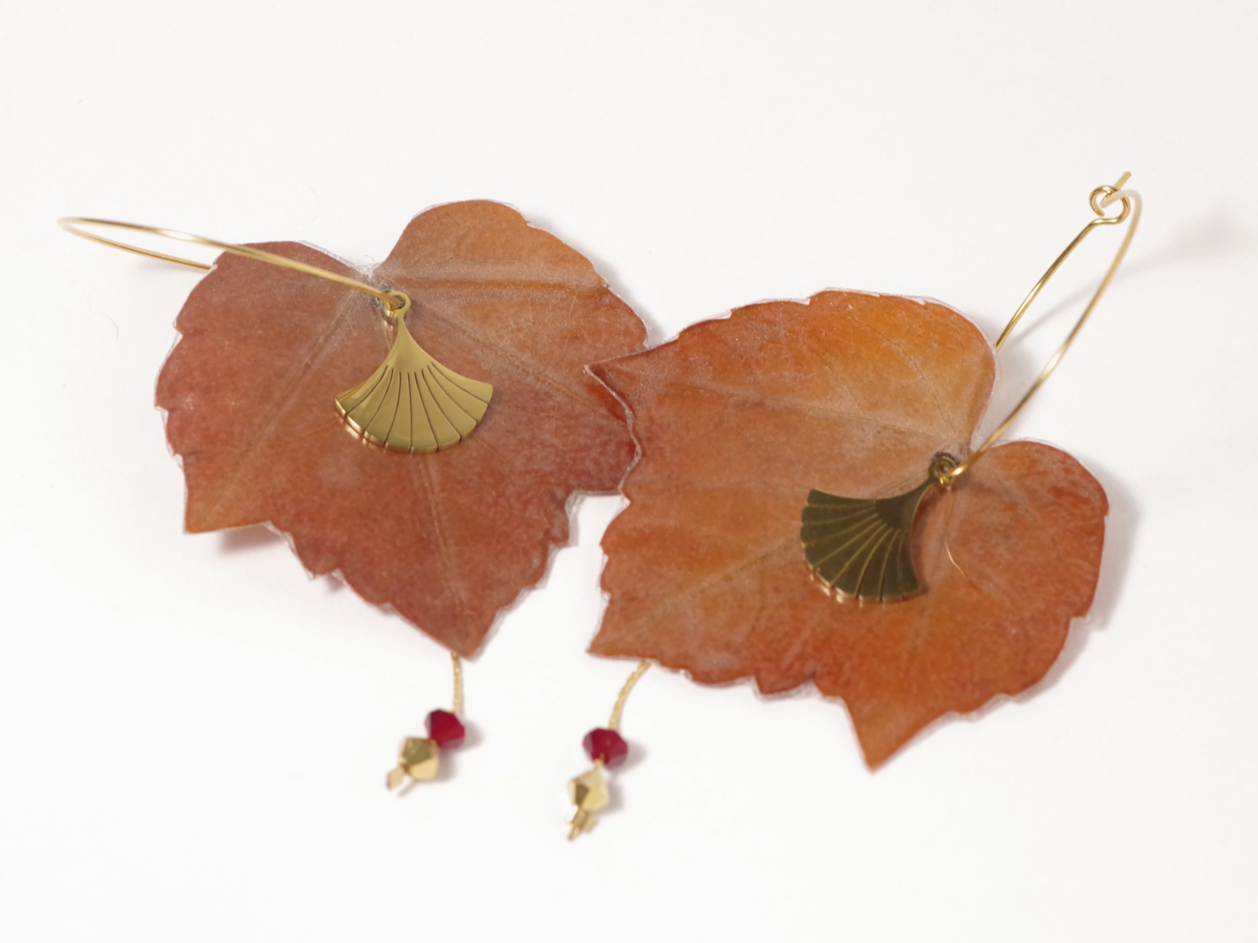 Boucles d'oreilles Elfy, feuilles d'automne – Image 4
