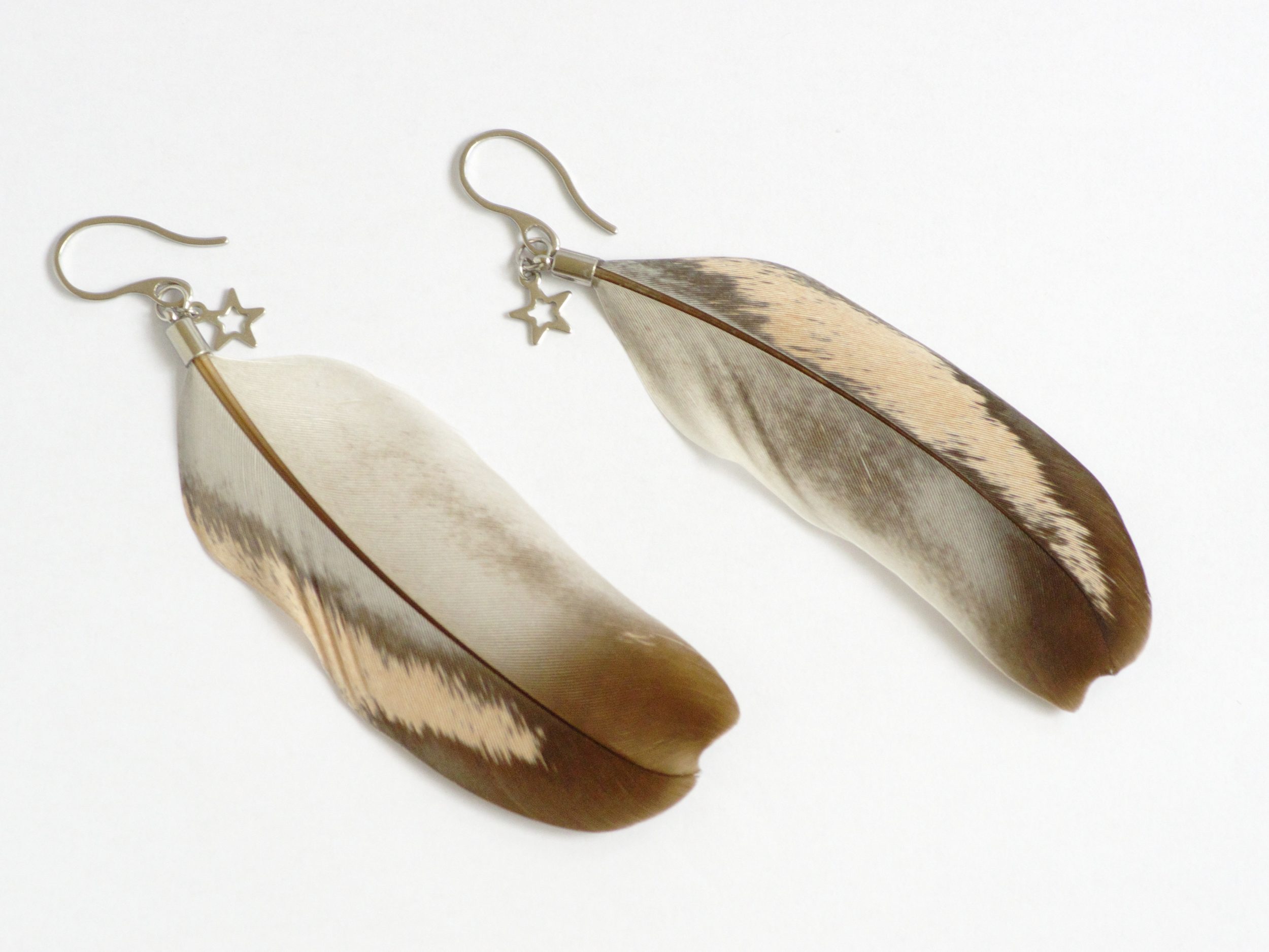 Boucles d'oreilles Cocottes, grandes plumes originales – Image 4