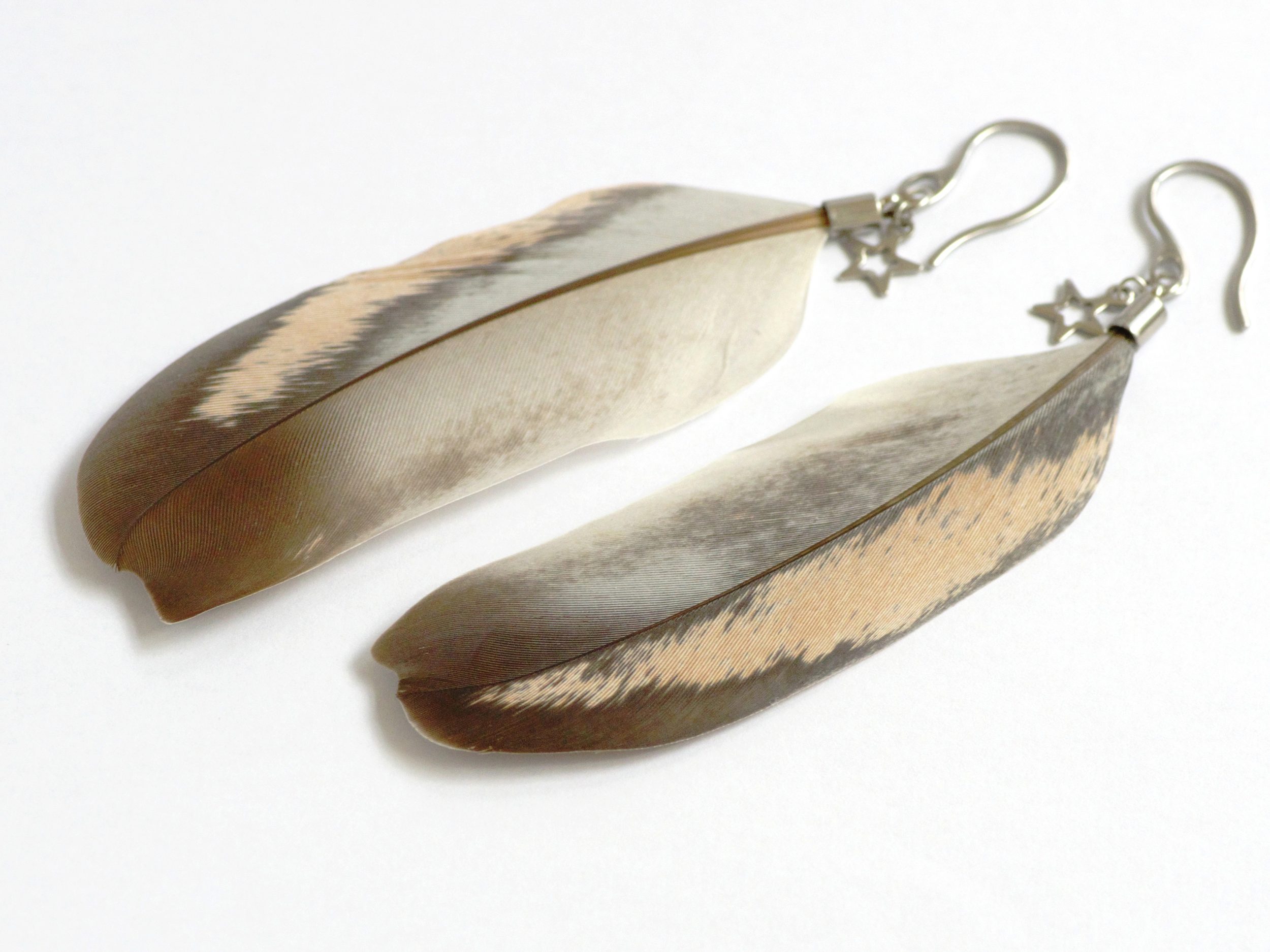 Boucles d'oreilles Cocottes, grandes plumes originales – Image 3