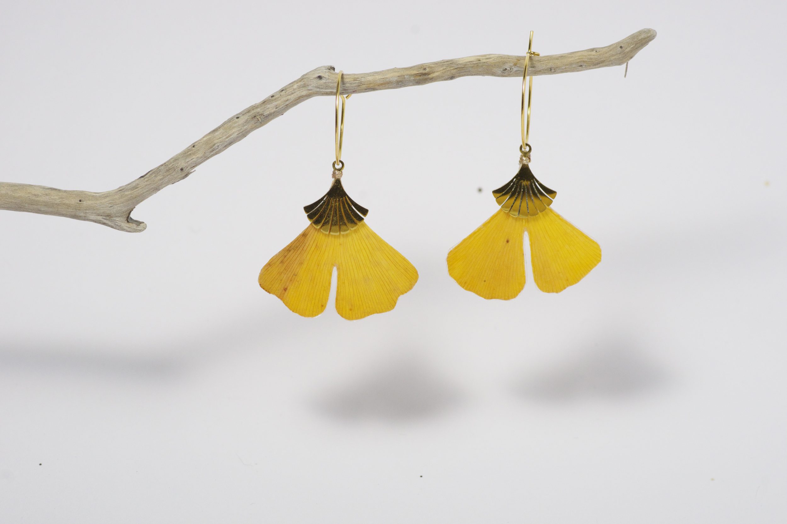 Boucles d'oreilles Elfy, ginkgo biloba – Image 2
