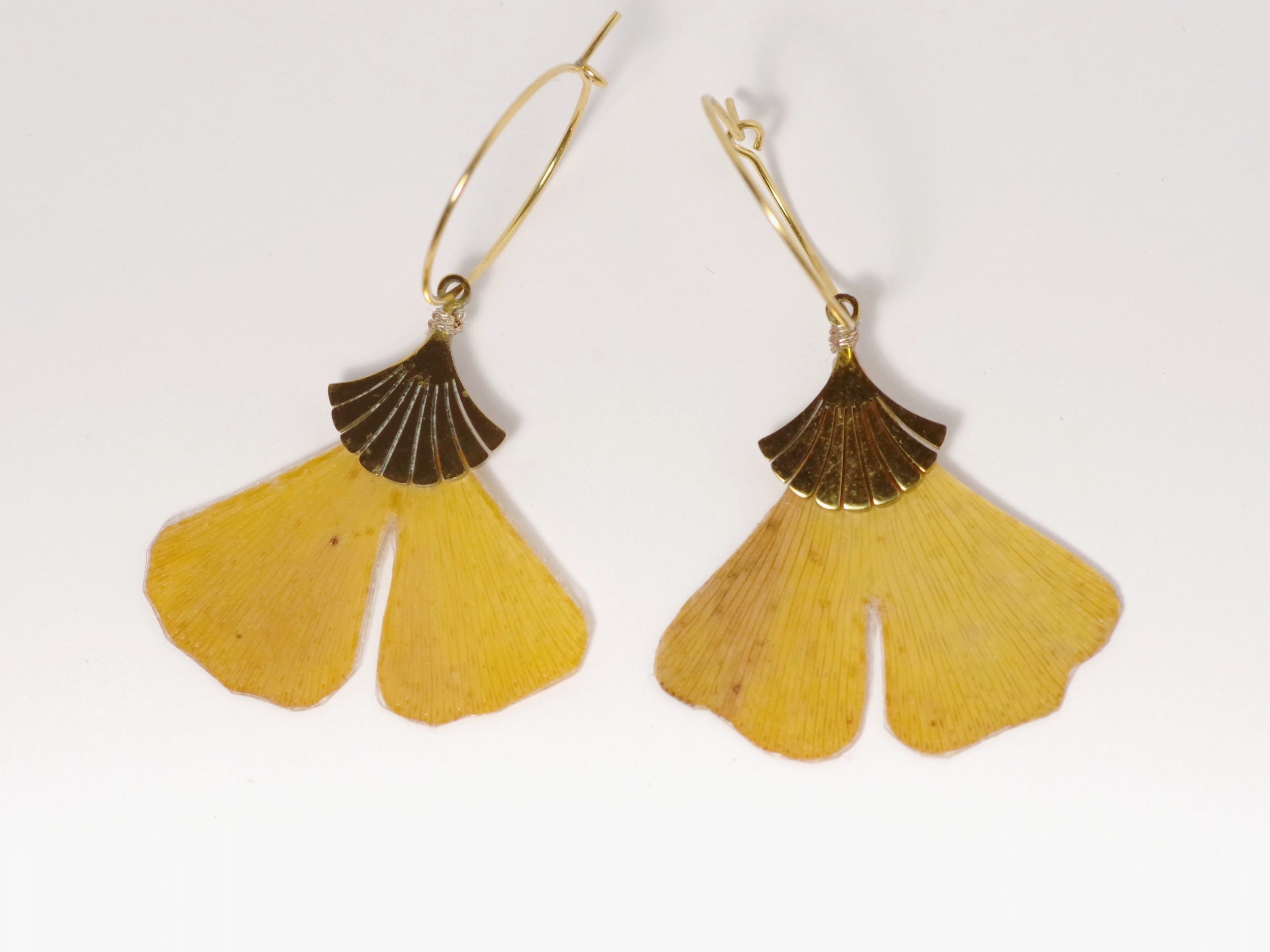 Boucles d'oreilles Elfy, ginkgo biloba – Image 4