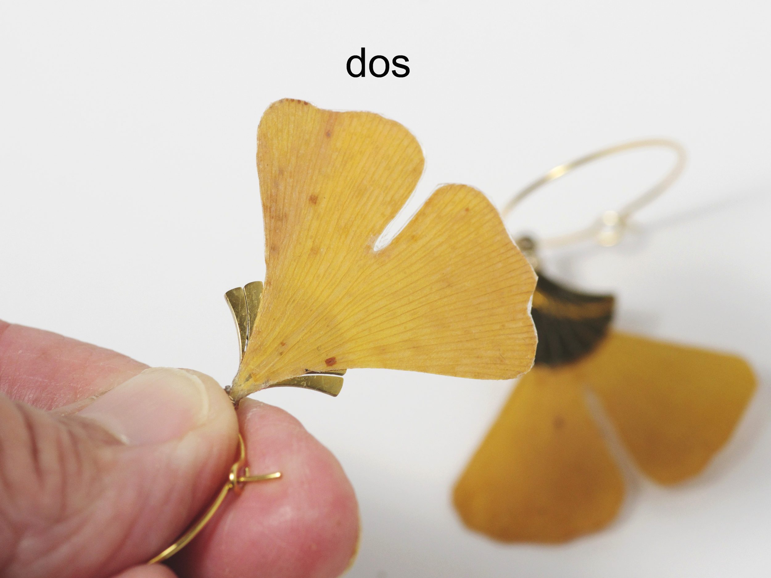 Boucles d'oreilles Elfy, ginkgo biloba – Image 6