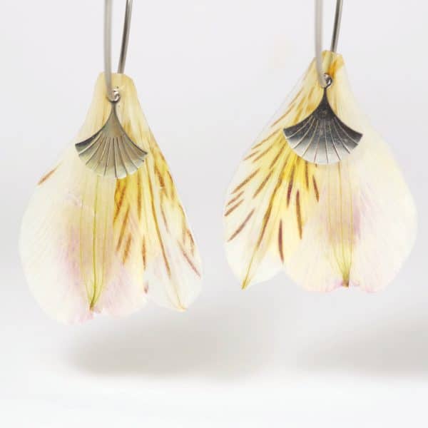 Boucles d'oreilles Flora, alstroemeria du jardin