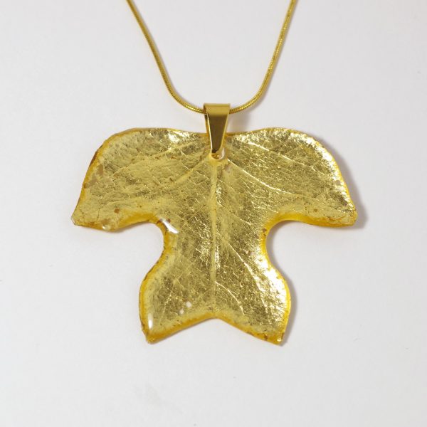 Collier Gloria , feuille d'or
