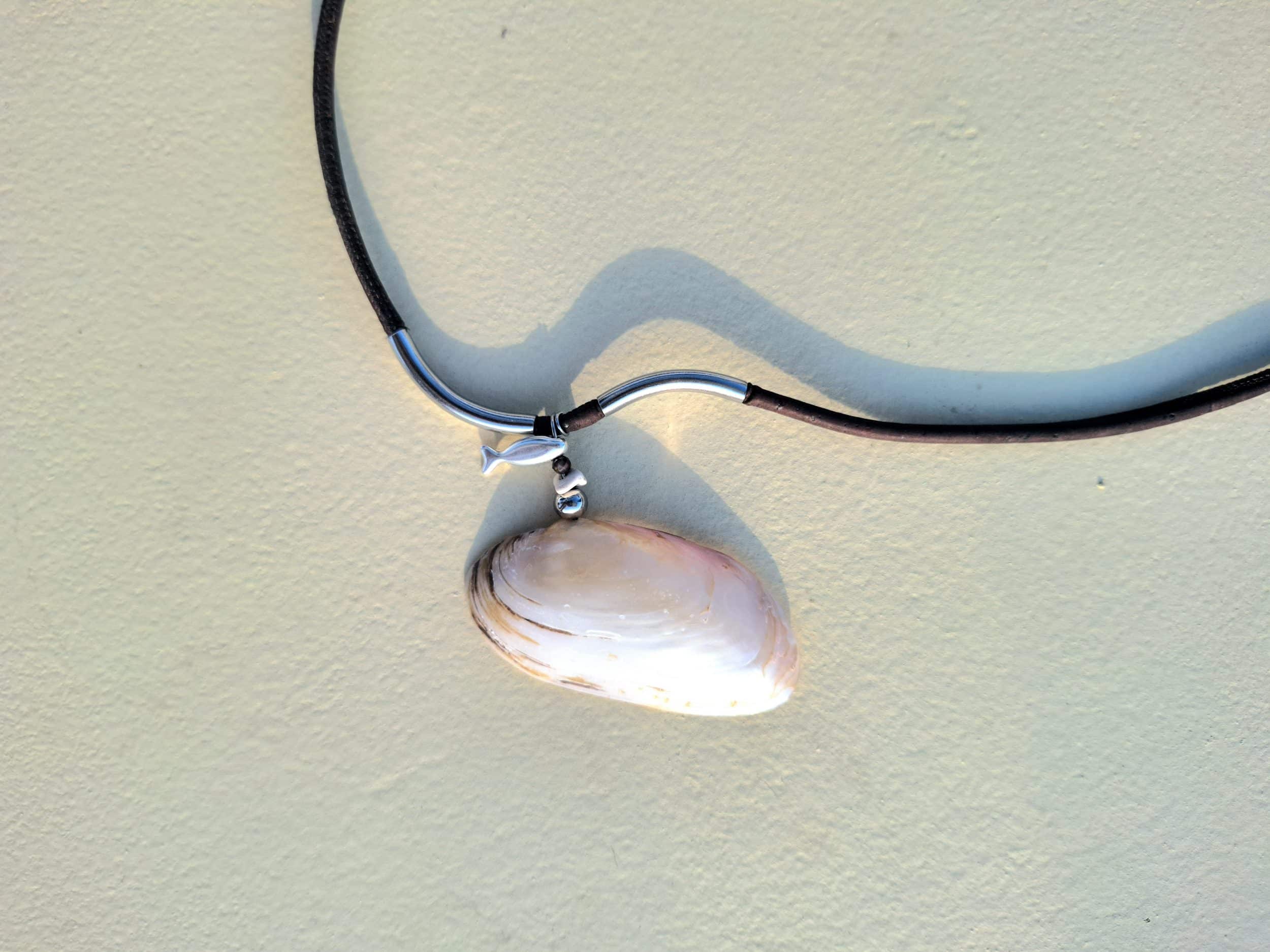 Collier Vague, pendentif coquillage poli – Image 5