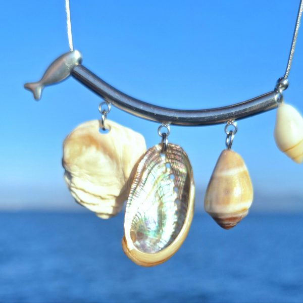 Collier Summer, inox et coquillages variés
