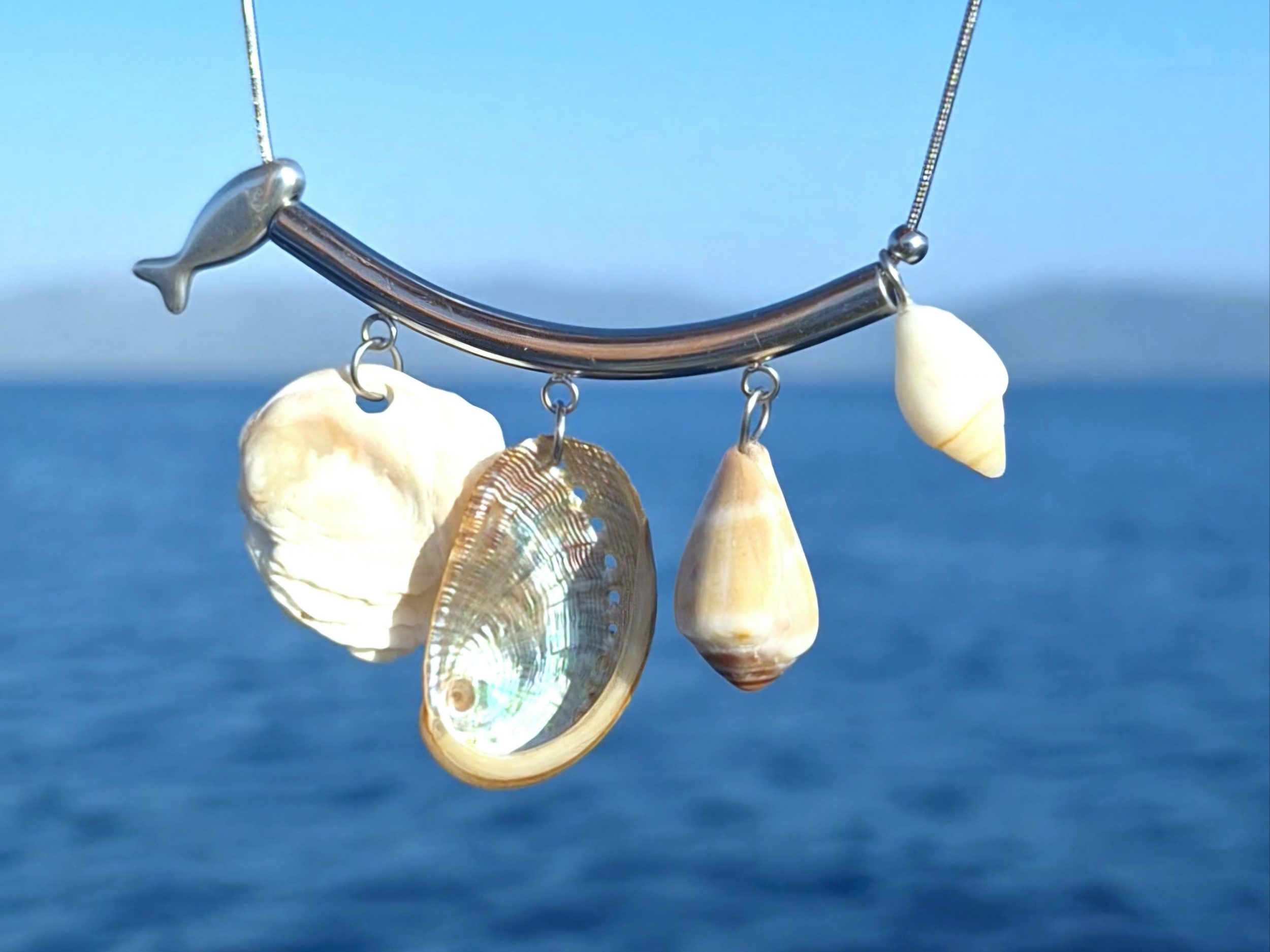 Collier Summer, inox et coquillages variés – Image 4