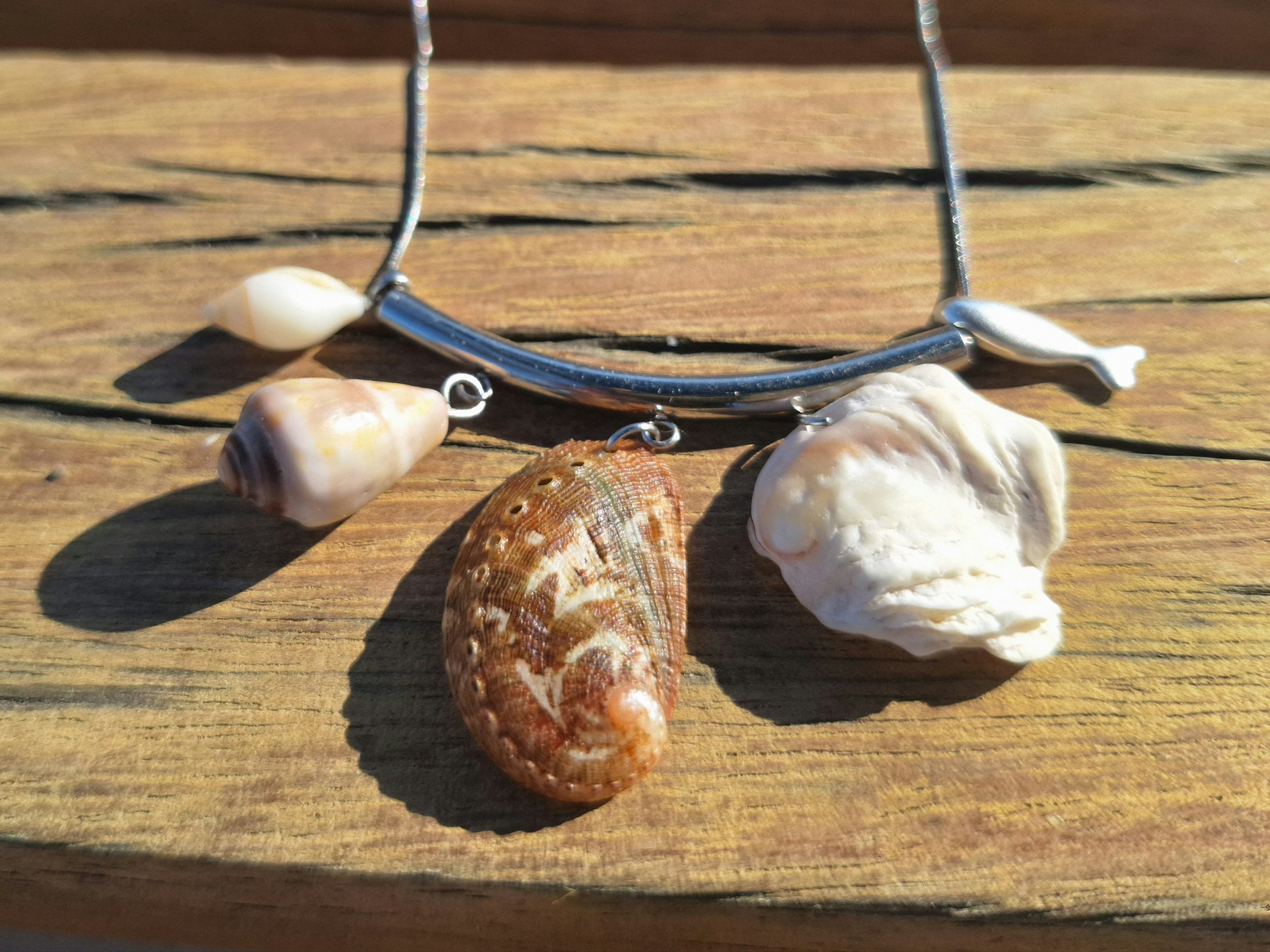 Collier Summer, inox et coquillages variés – Image 2