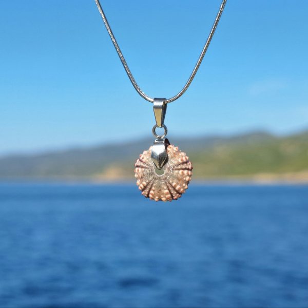 Collier Été, minuscule oursin rose