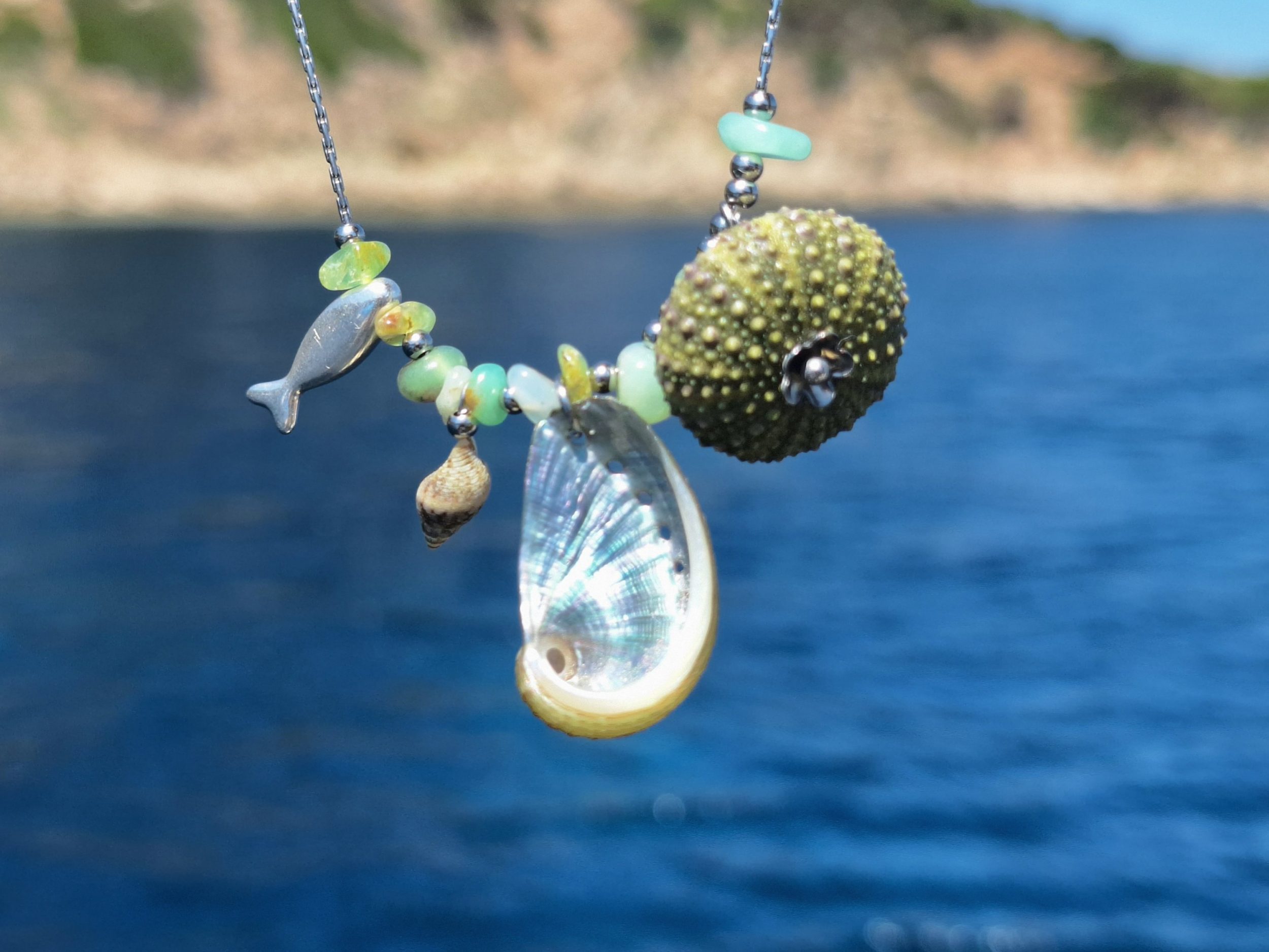 Collier Crique : oursin et ormeau