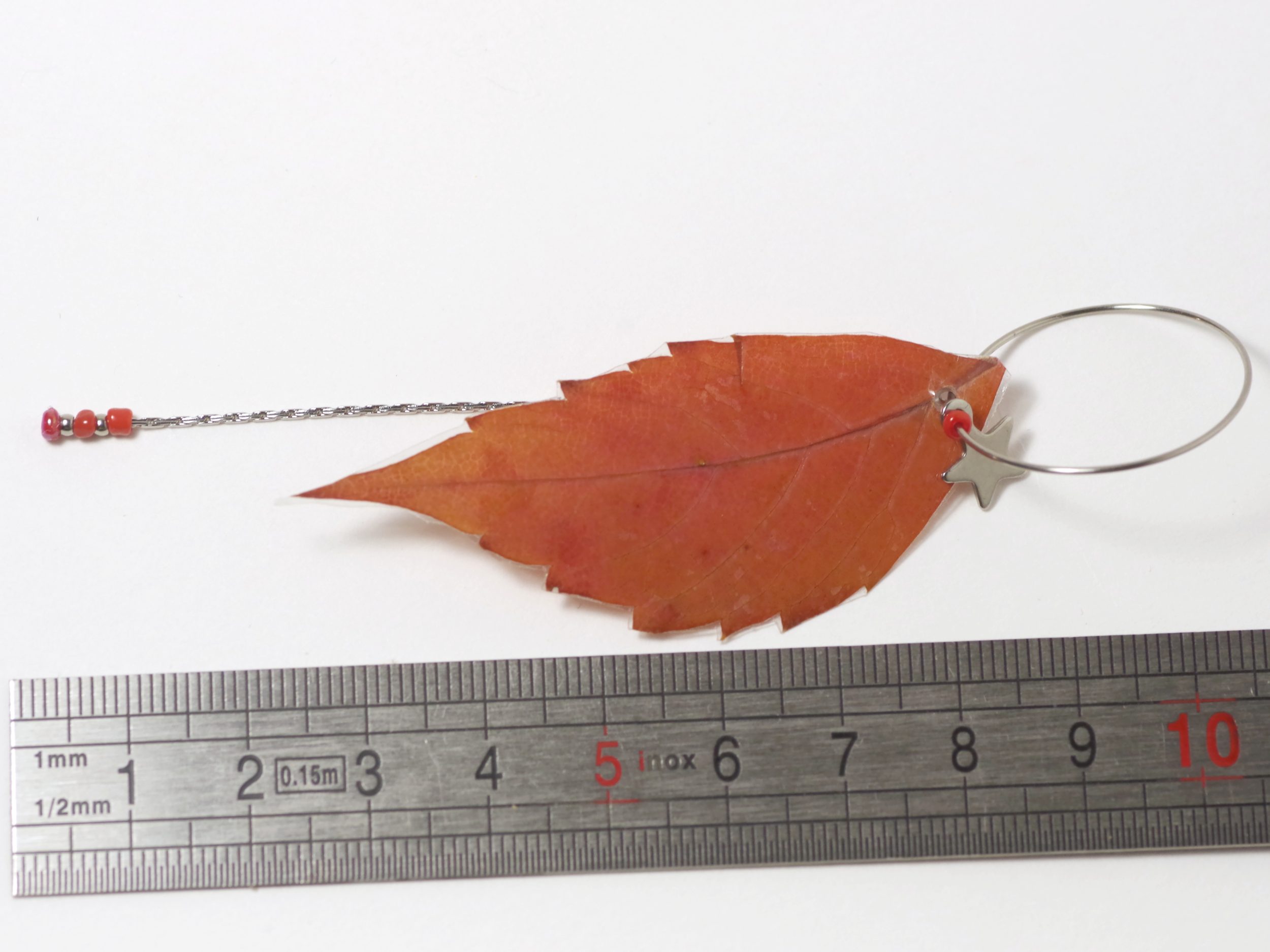 Boucles d'oreilles Elfy, feuilles flammes – Image 6